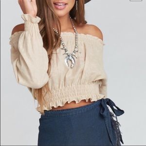 Show me your mumu smocked top